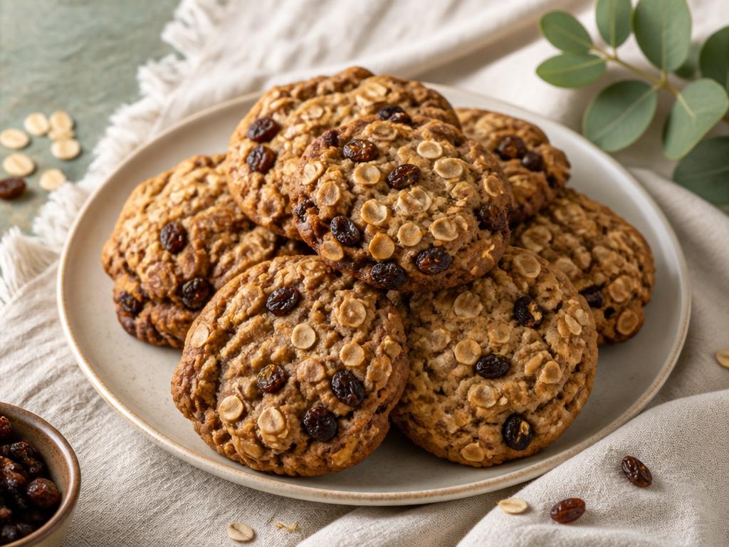Chewy Oatmeal Raisin Cookies
