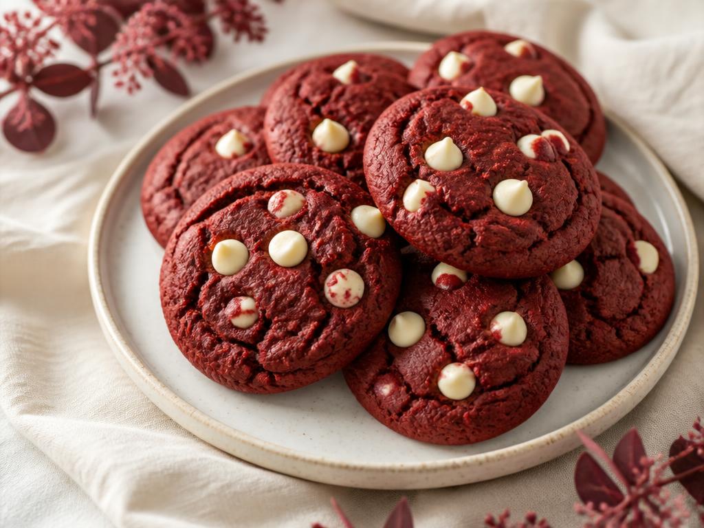 Red Velvet Chocolate Chip Cookies